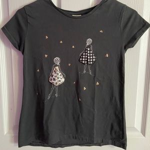 Zara Kids Gray T-Shirt with Design